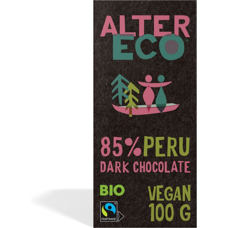 Een afbeelding van Alter Eco 85% peru dark chocolate vegan