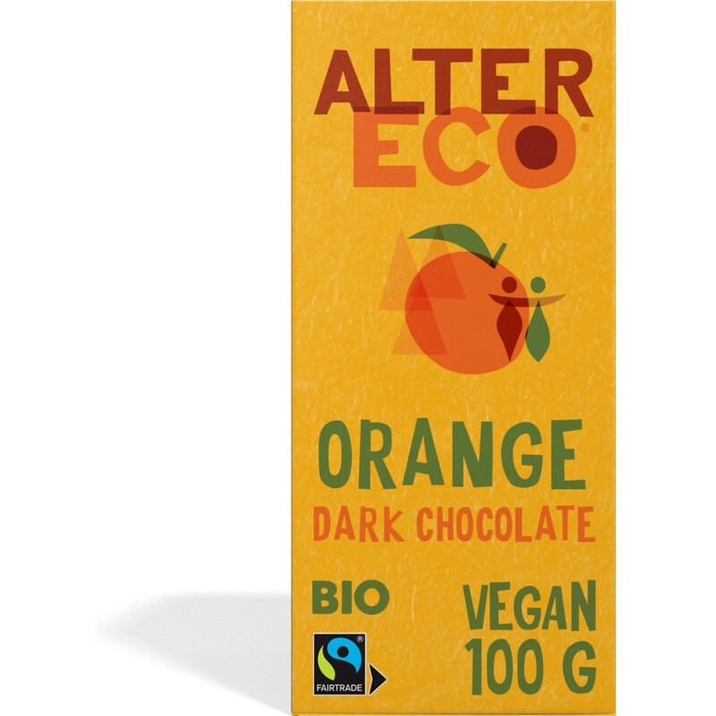 Alter Eco Orange dark chocolate vegan bestellen Albert Heijn