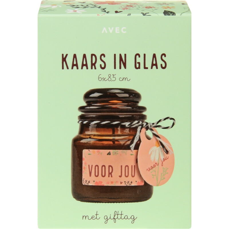 Een afbeelding van Avec Kaars in glas