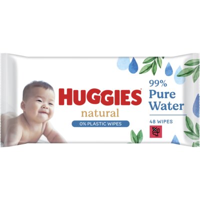 Huggies Natural 0 plastic billemdoekjes bestellen Albert Heijn