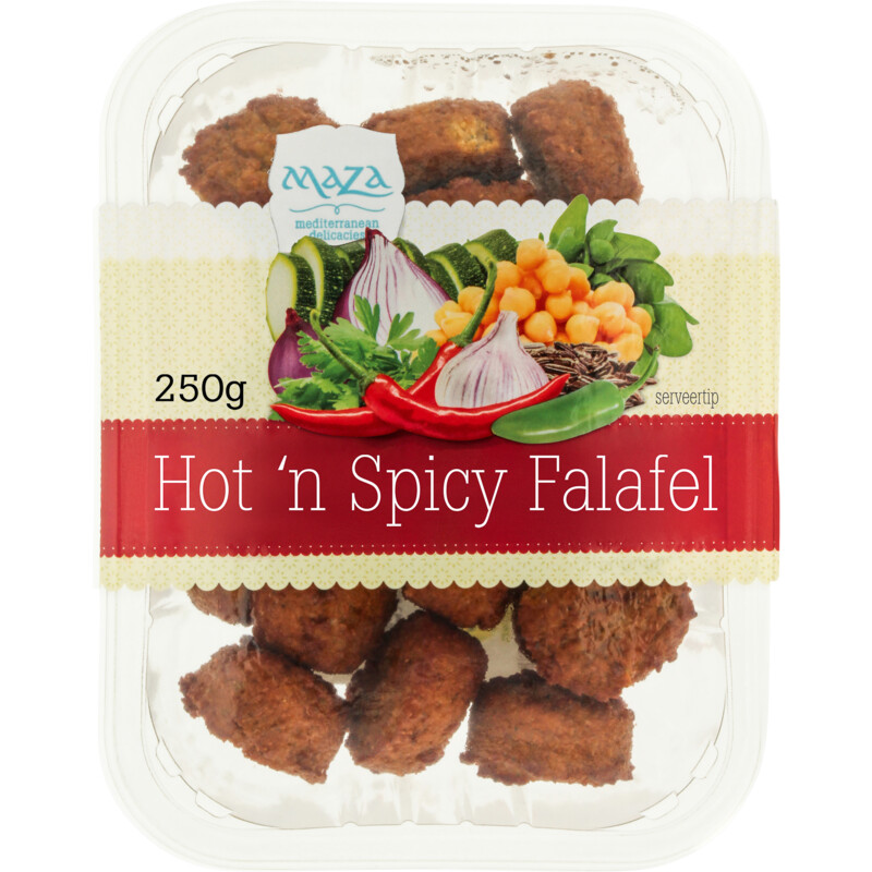 Een afbeelding van Maza Hot 'n spicy falafel