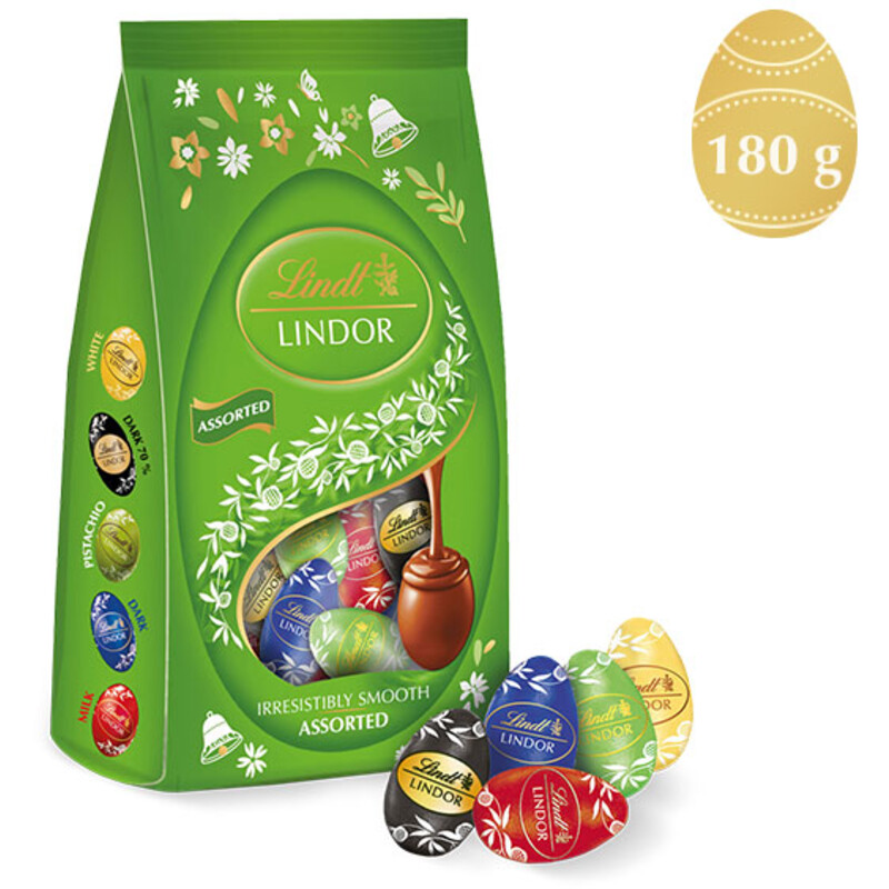 Een afbeelding van Lindt Lindor chocolade eitjes gemengd limited