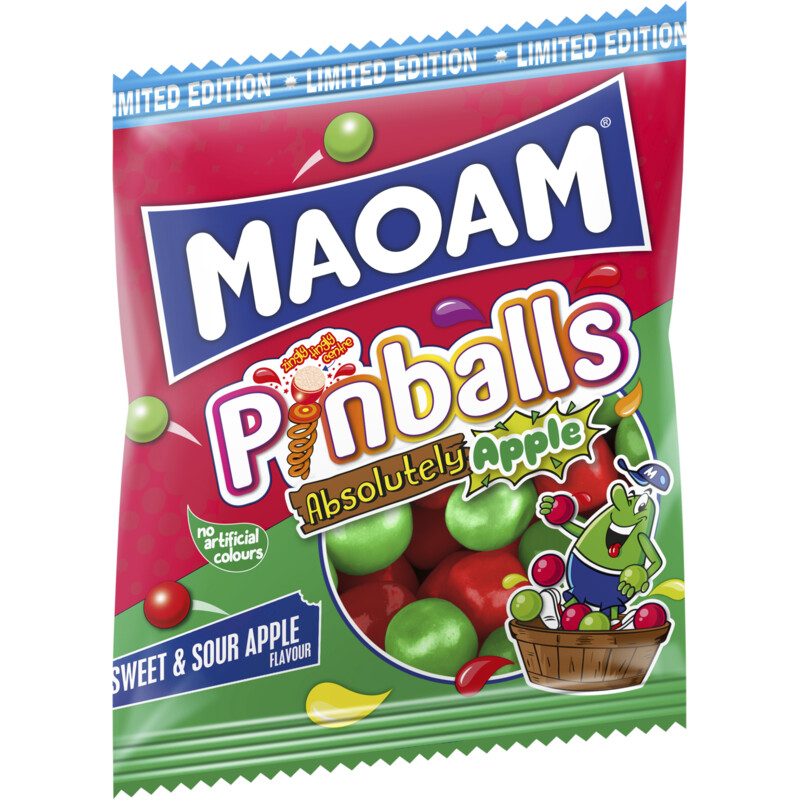 Een afbeelding van Maoam Pinballs absolutely apple