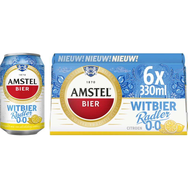 Een afbeelding van Amstel Witbier radler 0.0% 6-pack