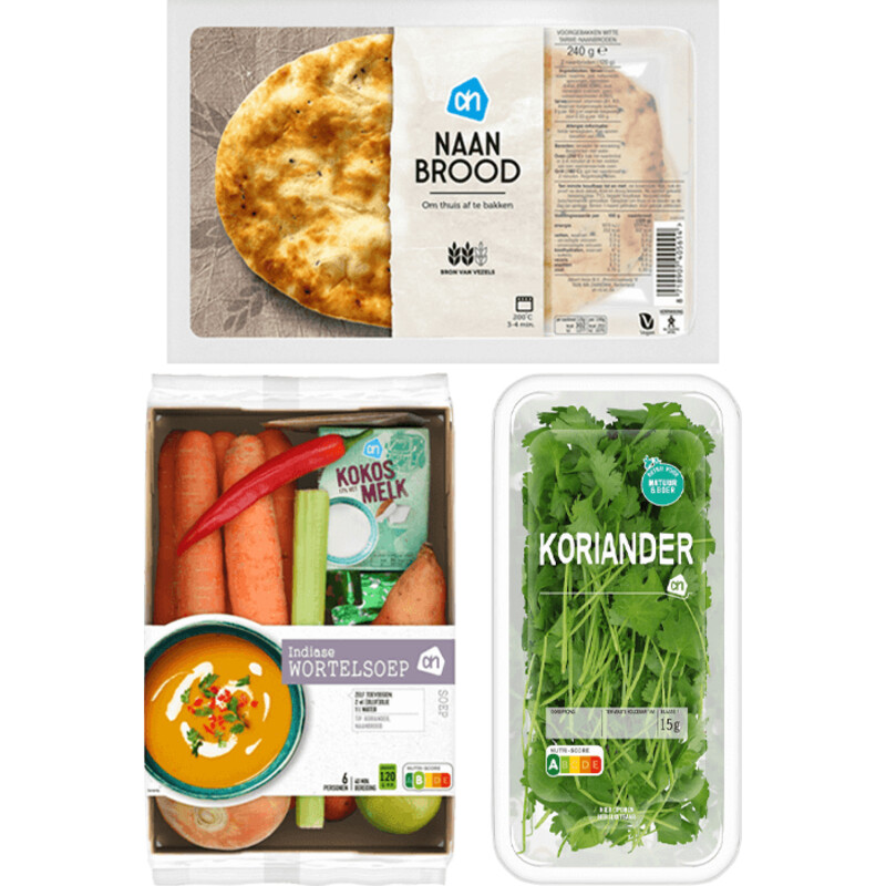 Een afbeelding van AH Indiase wortelsoep verspakket