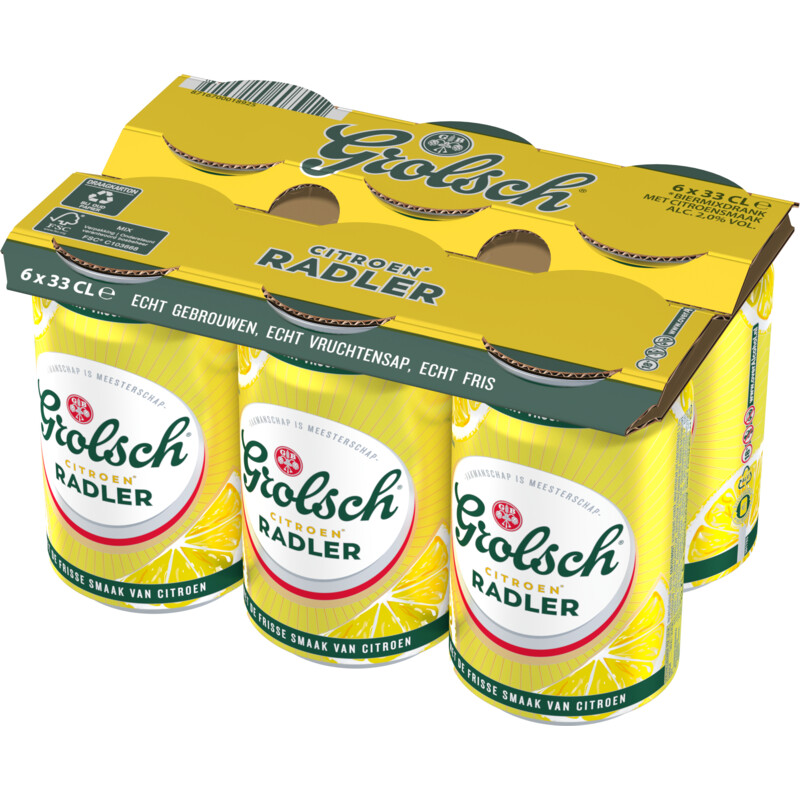 Een afbeelding van Grolsch Radler citroen 2.0 6-pack