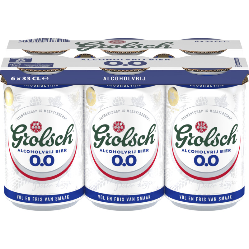 Een afbeelding van Grolsch Pilser alcoholvrij bier 0.0 6-pack