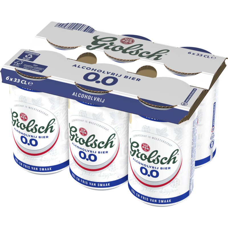 Een afbeelding van Grolsch Pilser alcoholvrij bier 0.0 6-pack