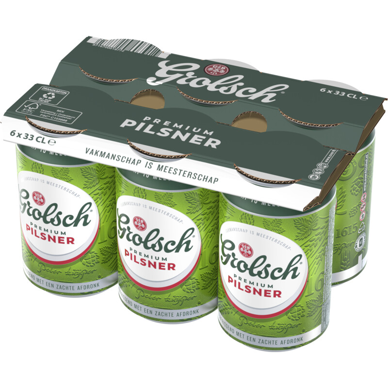 Een afbeelding van Grolsch Premium pilsner bier 6-pack