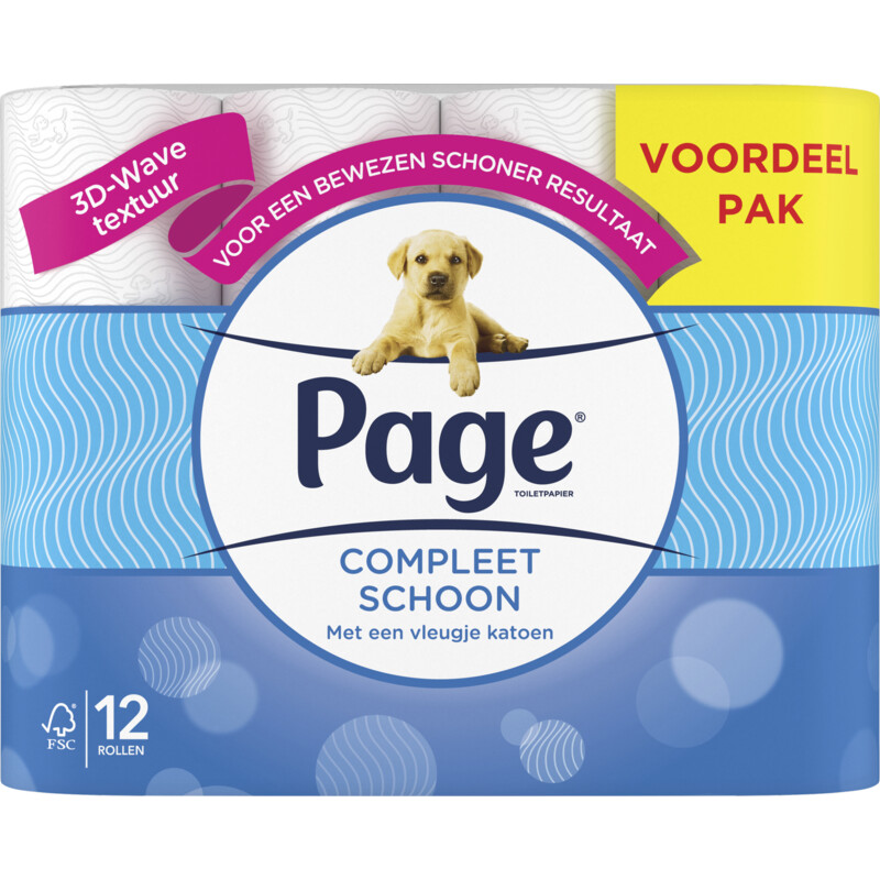Een afbeelding van Page Compleet schoon toiletpapier voordeelpak