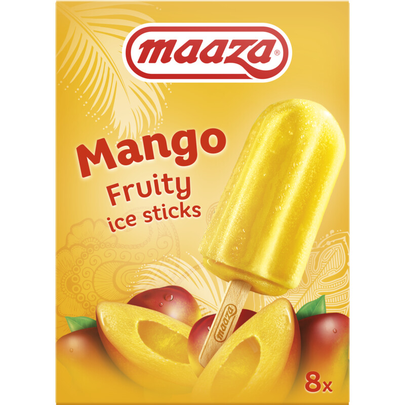 Een afbeelding van Maaza Fruity ice sticks mango