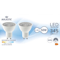 Een afbeelding van Majestic Led fil reflector G10 50W 2-pack