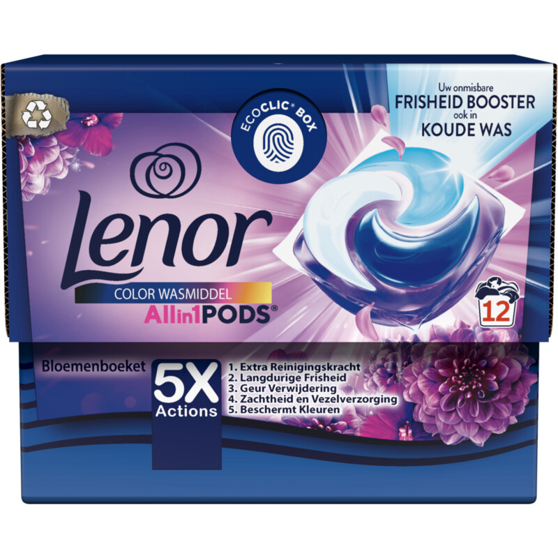 Een afbeelding van Lenor Pods amethist bloemenboeket wascapsules