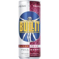 Een afbeelding van Bullit Energy drink suikervrij rode bessen