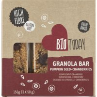Afbeelding van BioToday Granola bar pompoenpit-cranberry