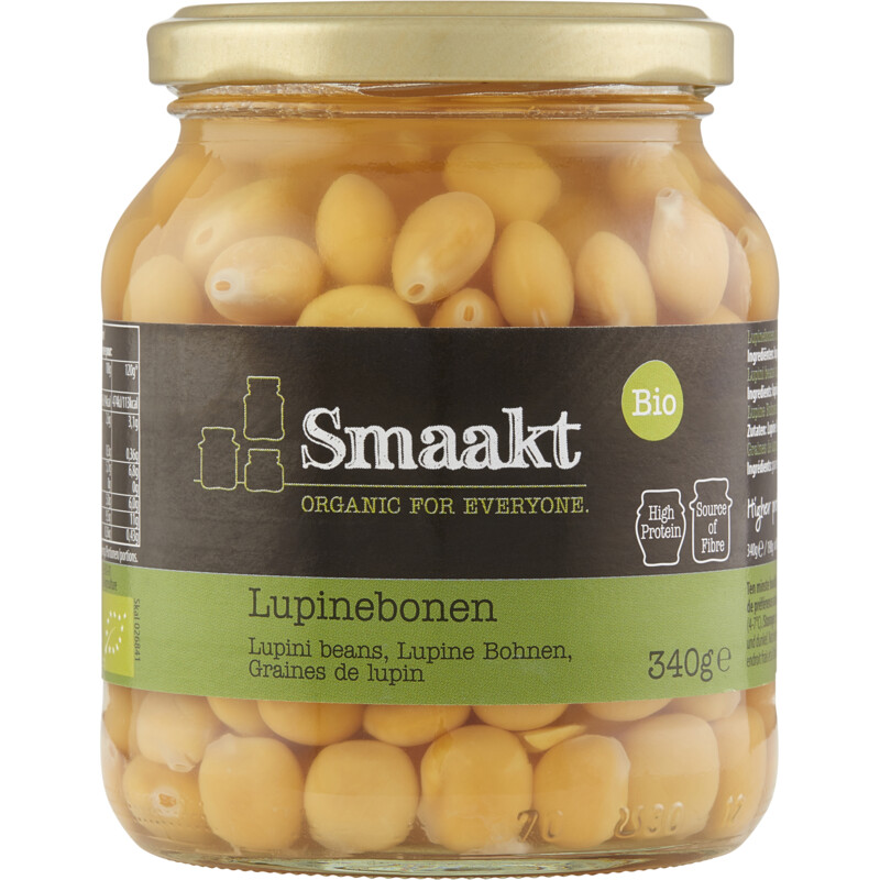 Een afbeelding van Smaakt Lupinebonen 340g - bio