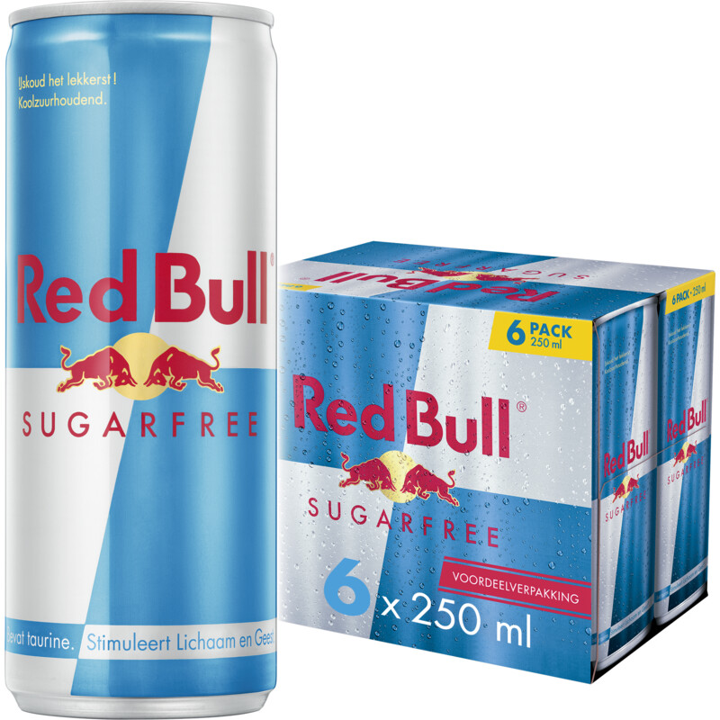 Een afbeelding van Red Bull Energy drink suikervrij 6-pack voordeel