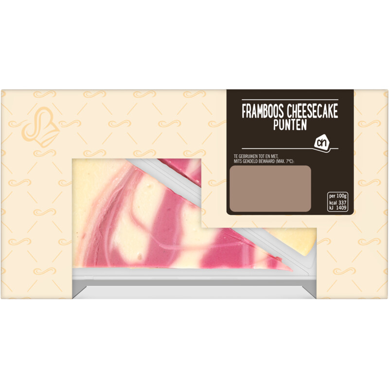 Een afbeelding van AH Framboos cheesecake