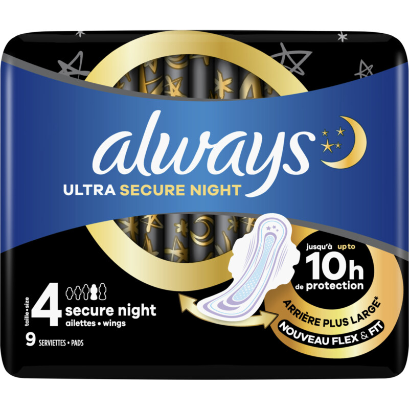 Een afbeelding van Always Ultra secure night wings maandverband