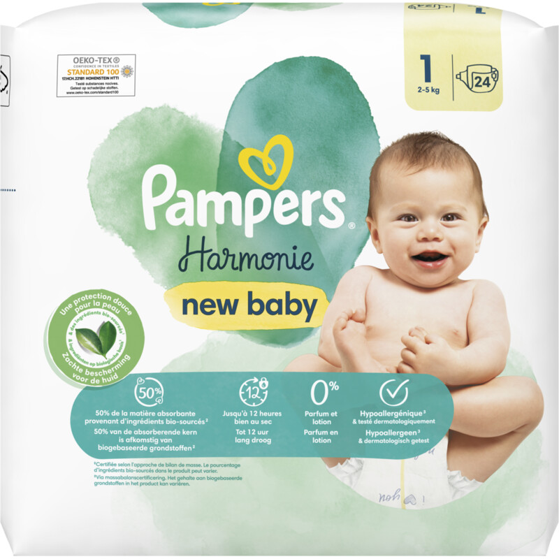 Pampers Harmonie new baby luiers maat 1 bestellen Albert Heijn