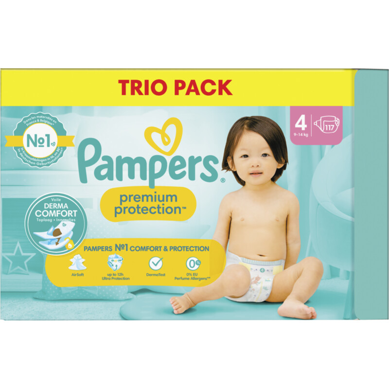 Populair homoseksueel Het formulier Pampers Premium protection luiers 4 trio pack bestellen | Albert Heijn