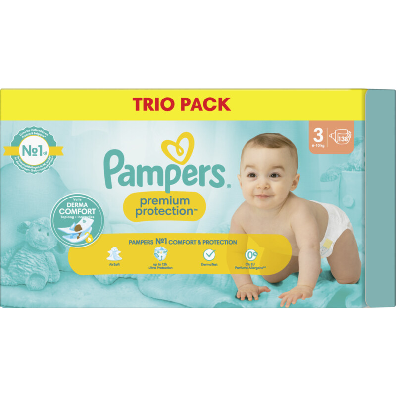 Een afbeelding van Pampers Premium protection luiers 3  trio pack