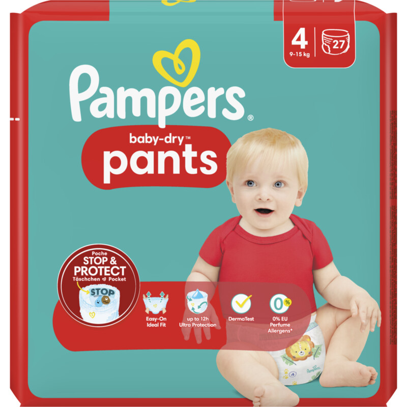 Een afbeelding van Pampers Baby-dry pants luierbroekjes maat 4