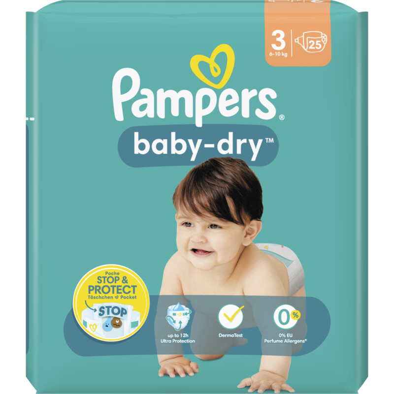 Een afbeelding van Pampers Baby-dry luiers maat 3