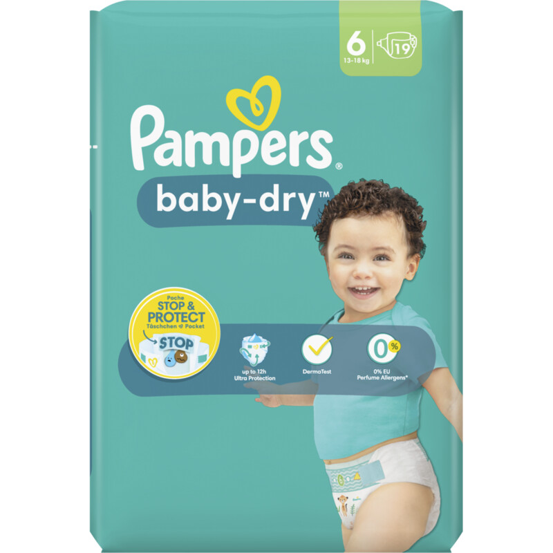 Een afbeelding van Pampers Baby dry luiers maat 6