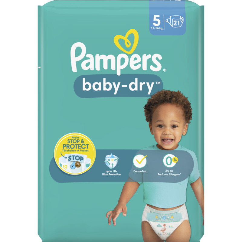 Een afbeelding van Pampers Baby-dry luiers maat 5
