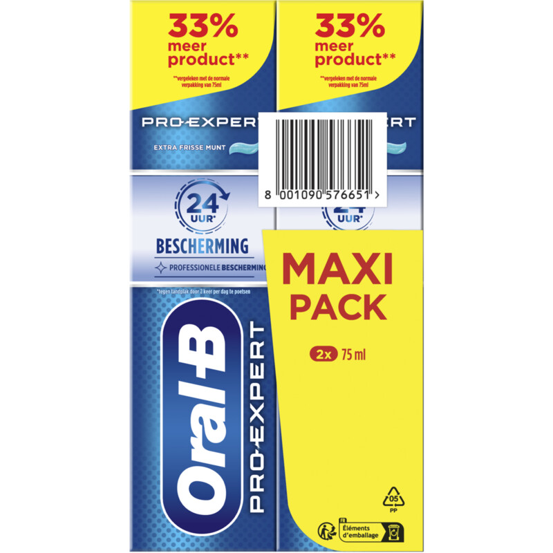 Een afbeelding van Oral-B Pro-expert bescherming tandpasta 2-pack