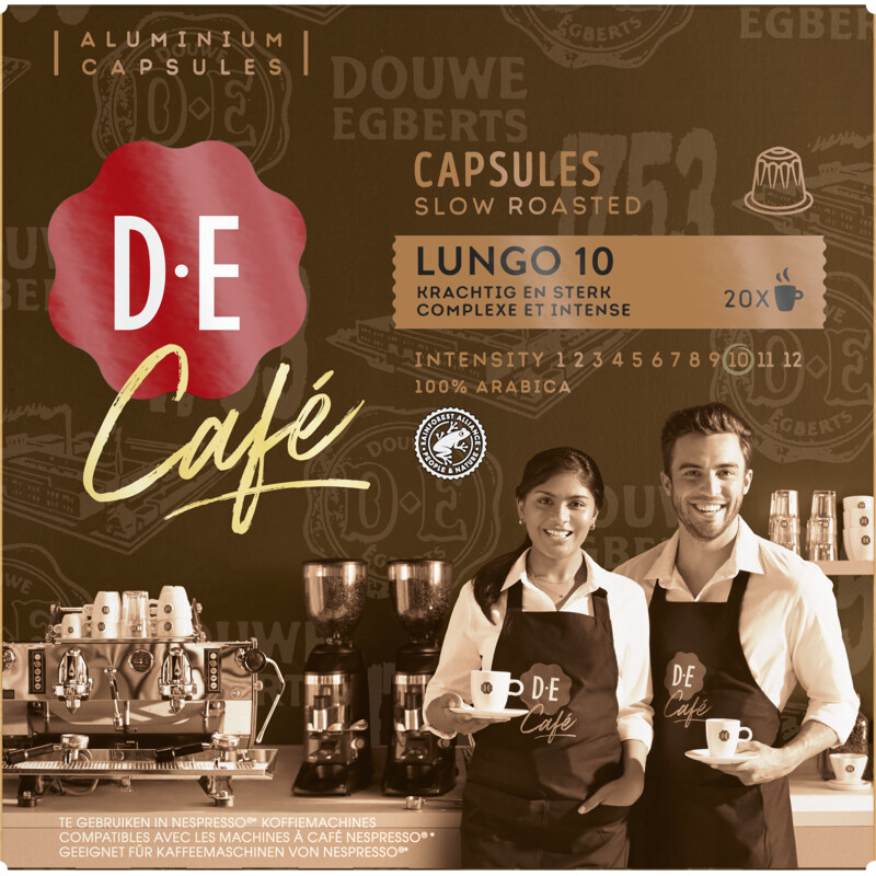 Een afbeelding van Douwe Egberts Cafe lungo intens capsules