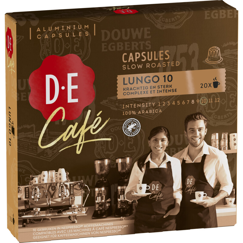 Een afbeelding van Douwe Egberts Cafe lungo intens capsules