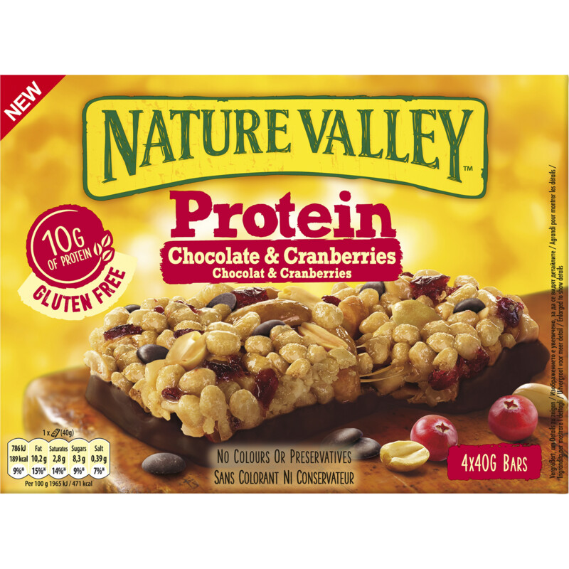Nature Valley Protein chocolate & cranberries bestellen Albert Heijn