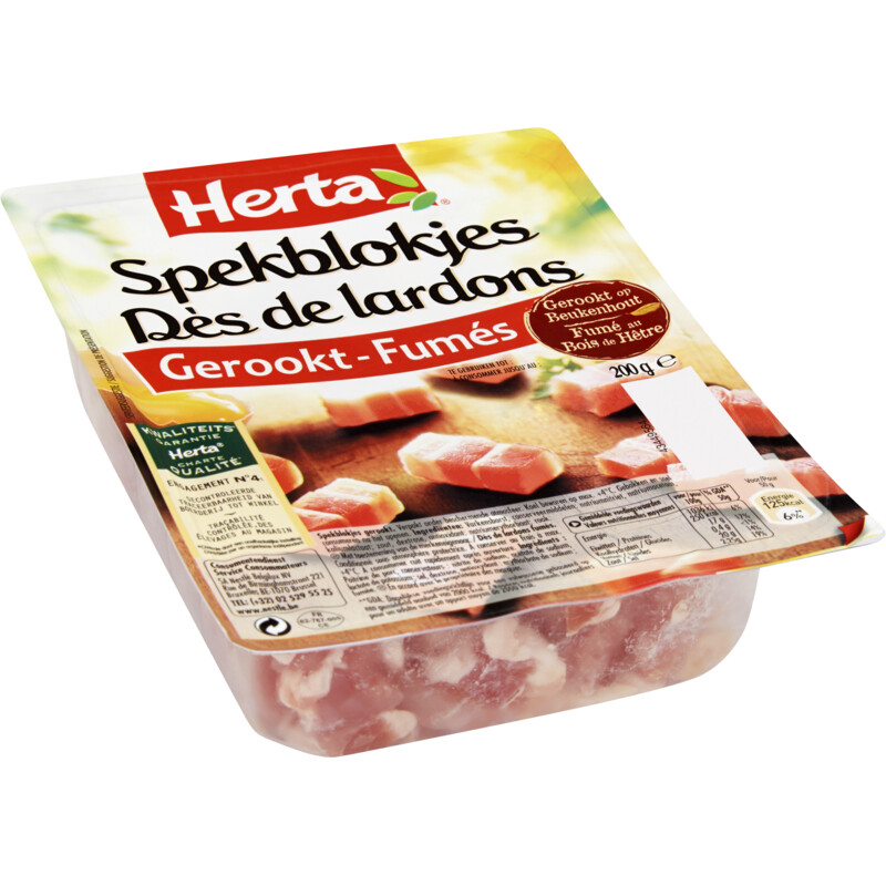 Een afbeelding van Herta Gerookte spekblokjes BEL