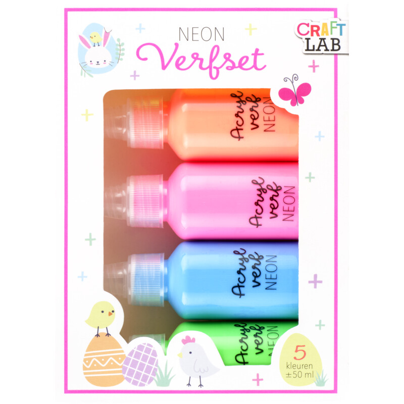 Craft Lab Neon verft set Pasen bestellen Albert Heijn