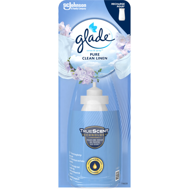Een afbeelding van Glade Sense & spray pure clean linen navul