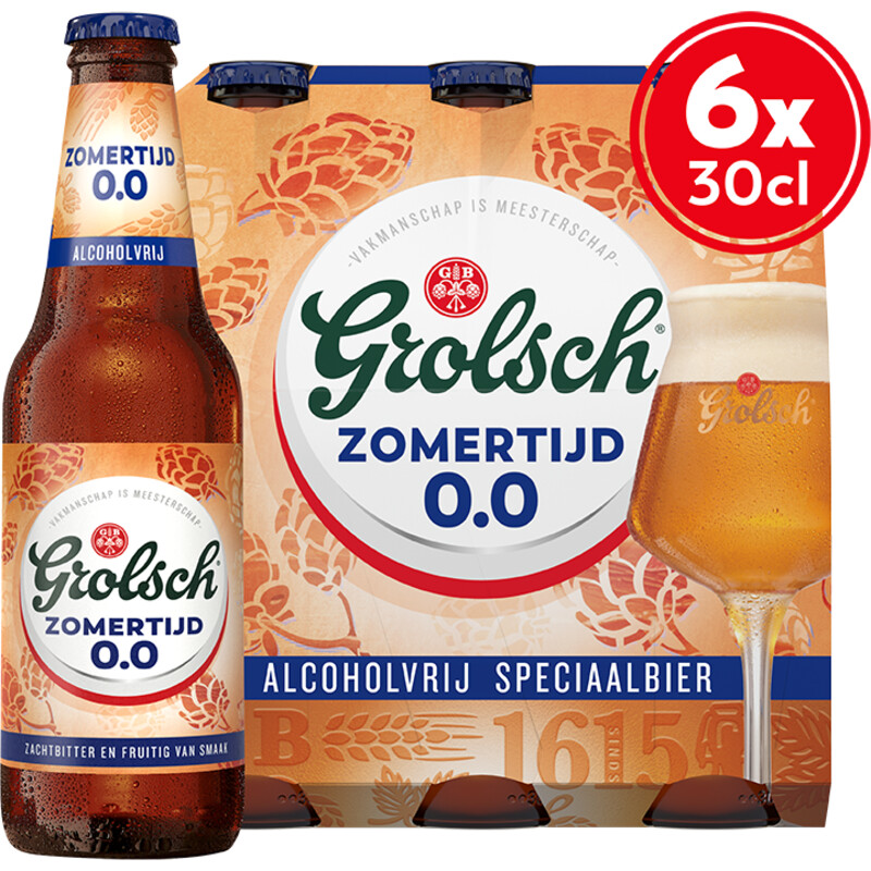 Een afbeelding van Grolsch Zomertijd 0.0 speciaalbier 6-pack