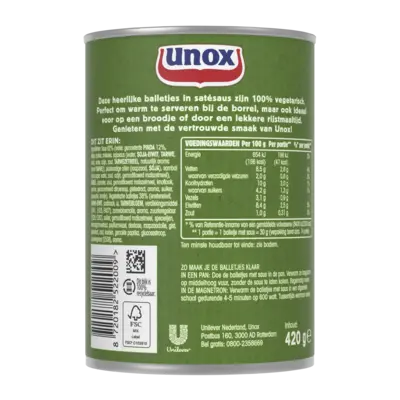 pdp-image-Unox Vegetarische balletjes in satésaus