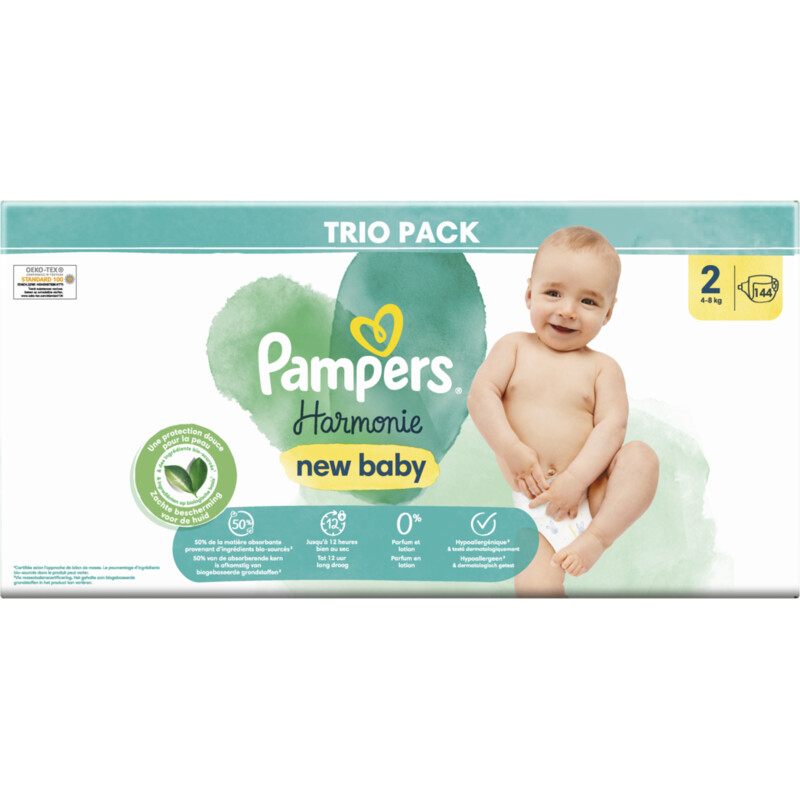 Pampers Harmonie new baby luiers 2 trio pack bestellen Albert Heijn