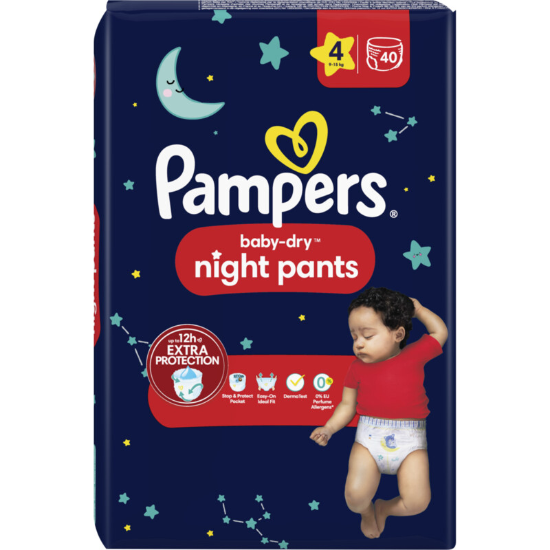 vermijden gehandicapt Ondenkbaar Pampers Baby-dry night pants luierbroekjes 4 bestellen | Albert Heijn