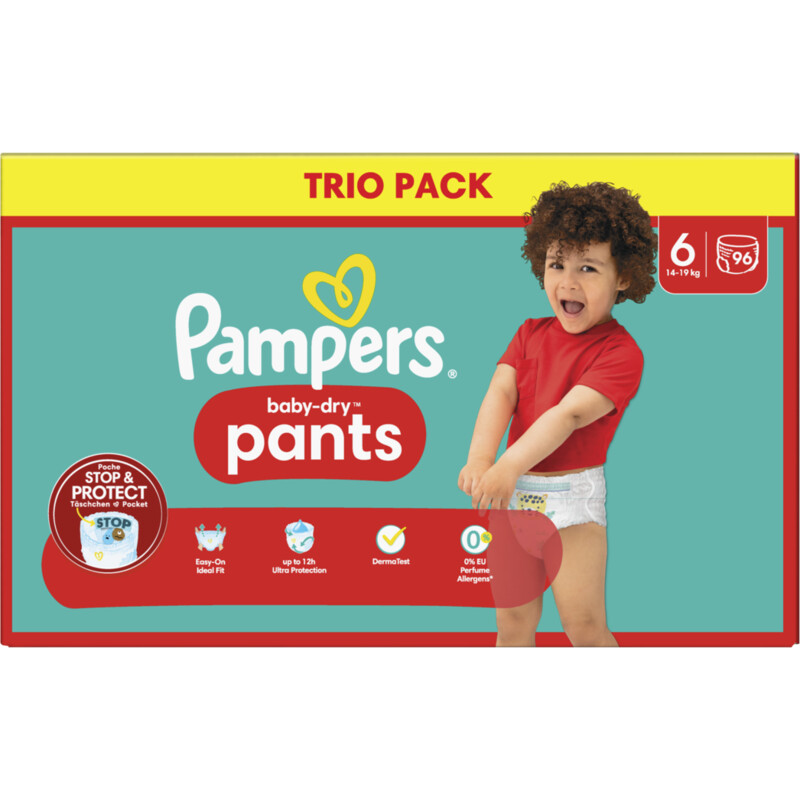 kruipen Elk jaar Verscherpen Pampers Baby-dry pants luierbroekjes 6 trio pack bestellen | Albert Heijn