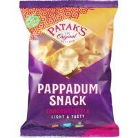 Een afbeelding van Patak's Pappadum snack tandoori style