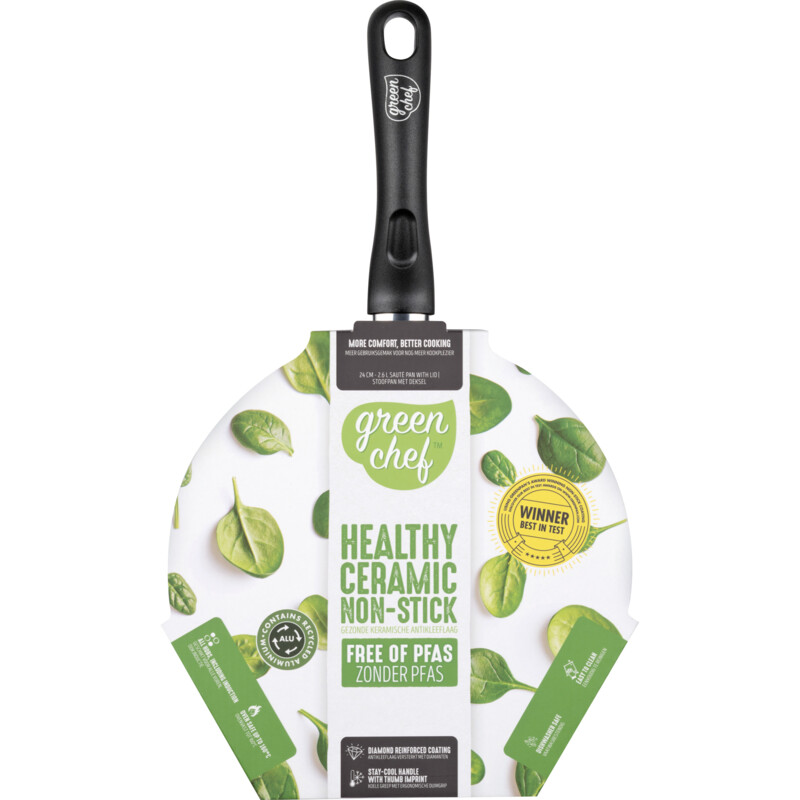 Een afbeelding van Greenchef Mineral hapjespan 24cm