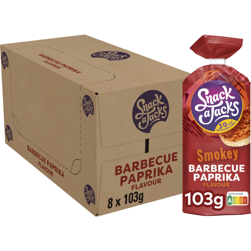 Snack a Jacks Smokey barbecue paprika 8pack bestellen Albert Heijn
