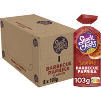 Een afbeelding van Snack a Jacks Smokey barbecue paprika doos