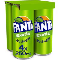 Een afbeelding van Fanta Exotic no sugar 4-pack