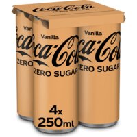 Een afbeelding van Coca-Cola Zero vanilla 4-pack