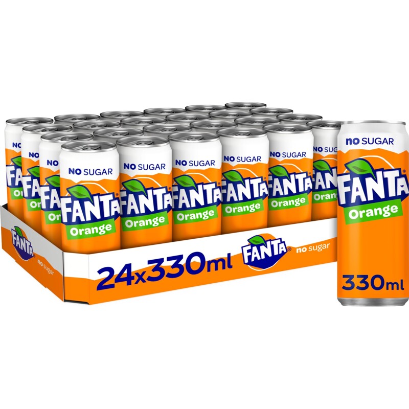 Een afbeelding van Fanta Orange no sugar 24-pack