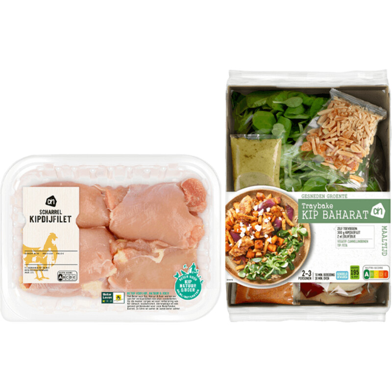 Een afbeelding van AH verspakket traybake kip baharat